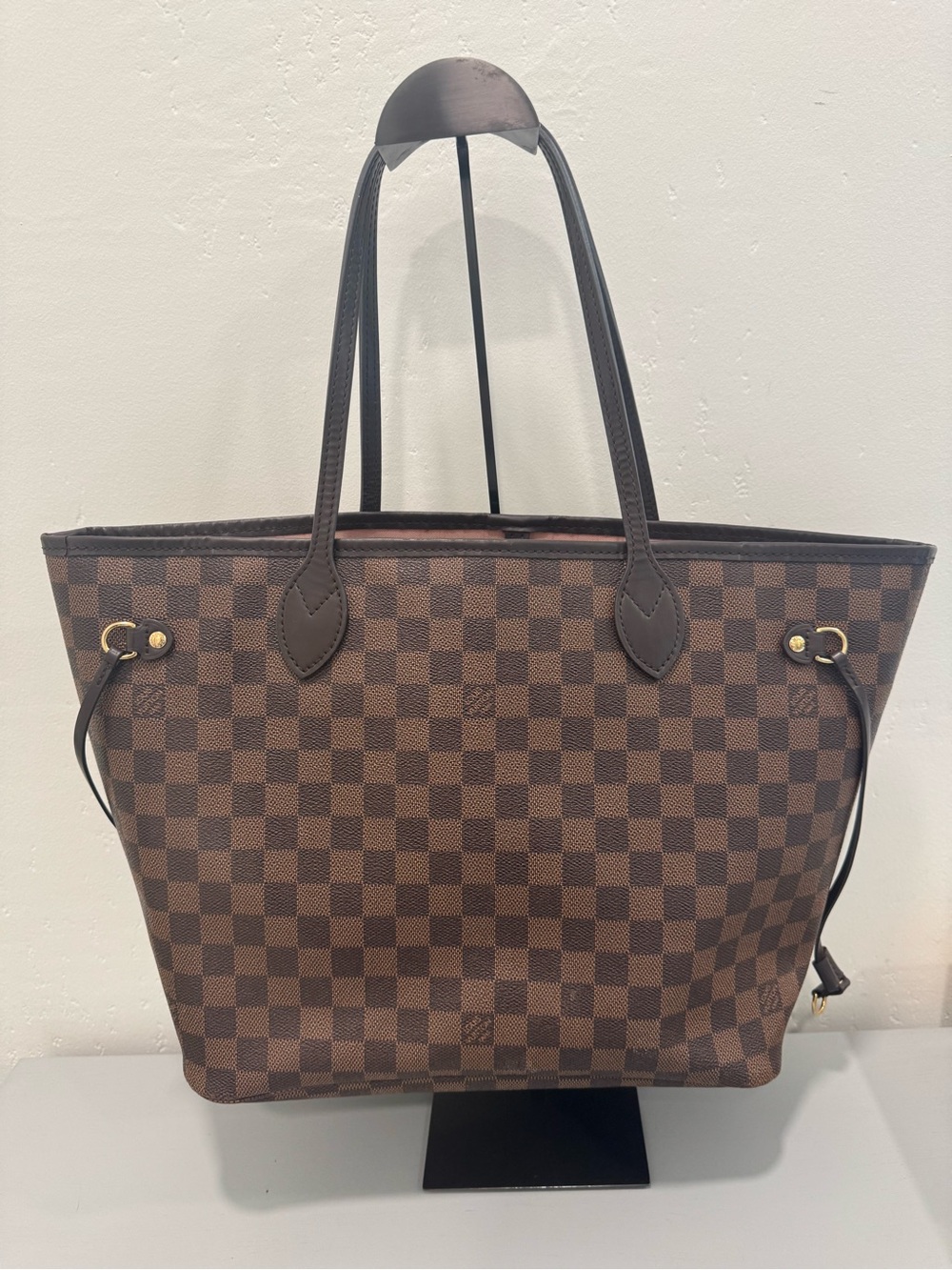 Louis Vuitton MM Neverfull damier ebene rose ballerine